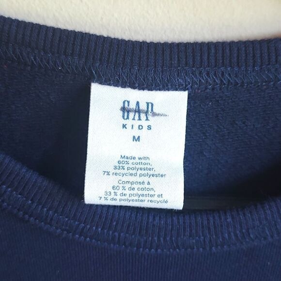 Gap Kids Size Medium Heart Flip Sequin Navy Sweatshirt Dress - Picture 7 of 8